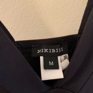 Black bodycon dres with silver accents